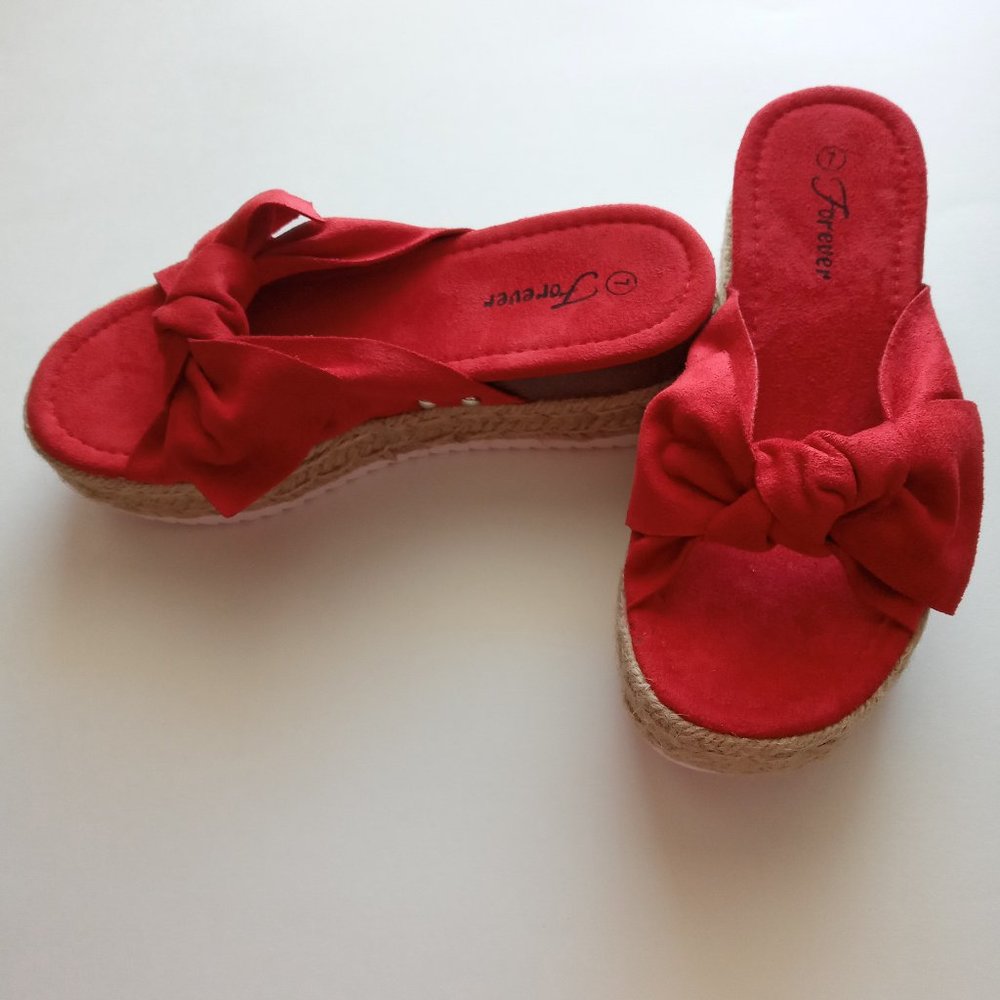 Women's Sandal Red Color,  Size 6.5
